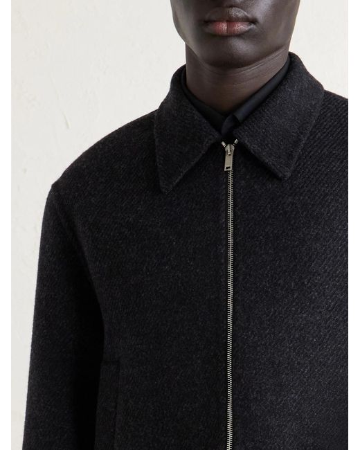 Jil Sander Blue Virgin Wool Blouson Jacket for men