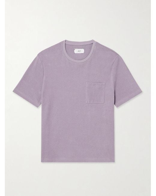 Mr P. T-Shirt aus Biobaumwollfrottee in Purple für Herren