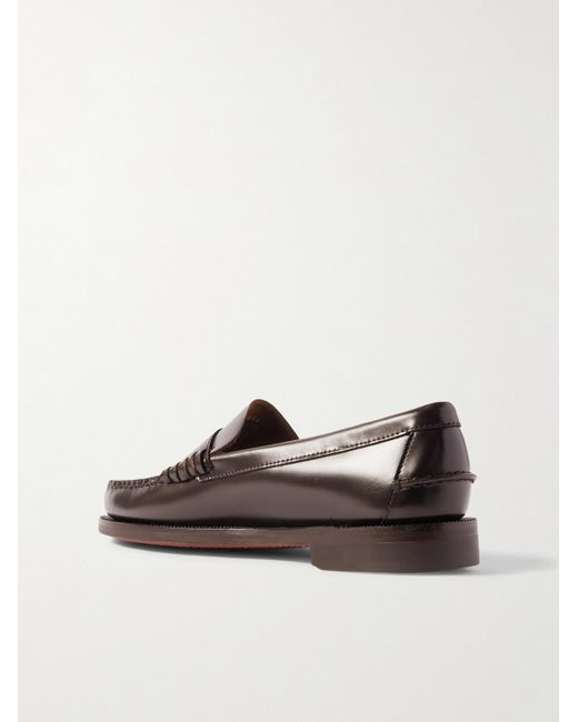 Sebago Brown Classic Dan Leather Penny Loafers for men