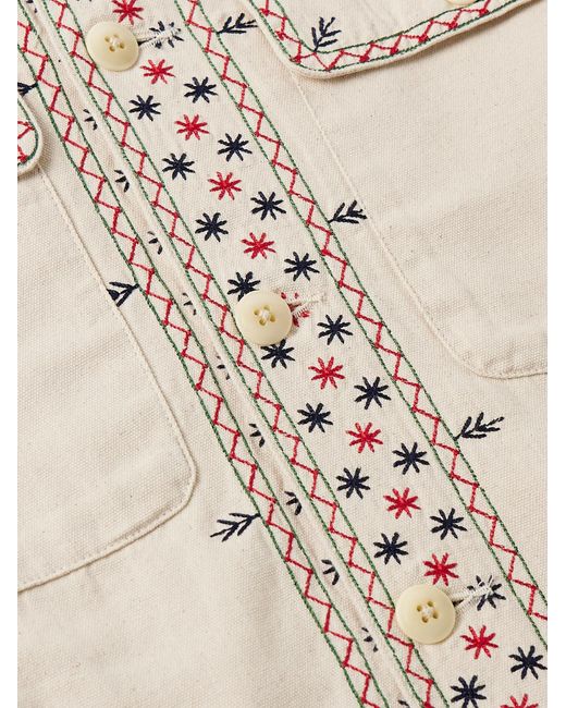 Corridor NYC Natural Starlight Embroidered Cotton-Canvas Jacket for men