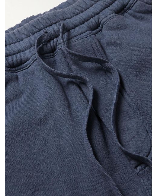 Tom Ford Blue Tapered Garment-Dyed Cotton-Jersey Sweatpants for men