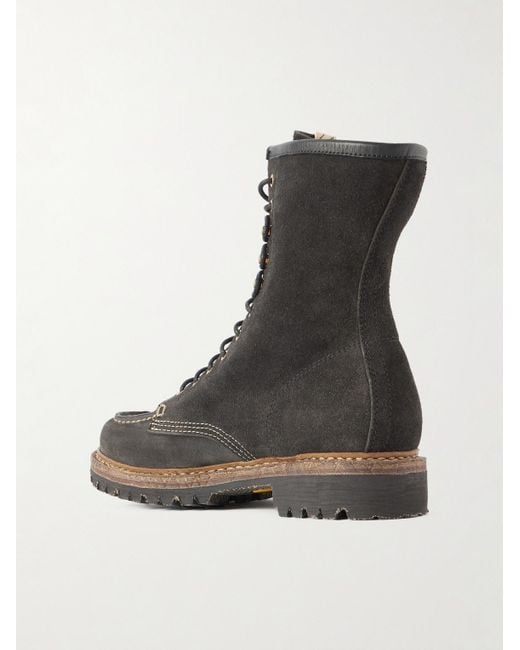 Hi-Folk Scout Moc Suede Boots di Visvim in Black da Uomo