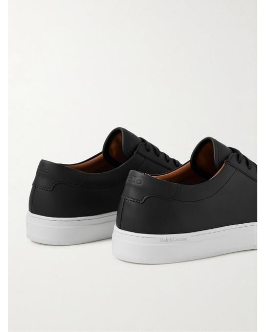 Sneakers in pelle opaca Jermain Lux di Polo Ralph Lauren in Black da Uomo