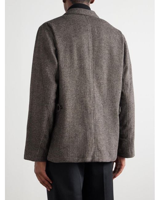 Hartford Gray Joey Herringbone Wool-Blend Blazer for men