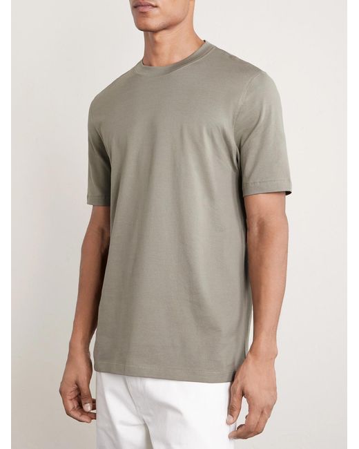 Brunello Cucinelli Gray Cotton-jersey T-shirt for men