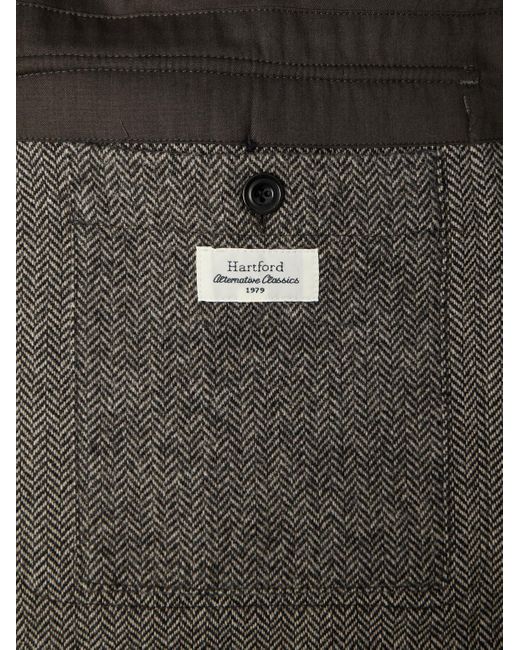 Hartford Gray Joey Herringbone Wool-Blend Blazer for men
