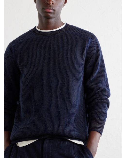 Sease Blue Dinghy Cashmere Sweater for men