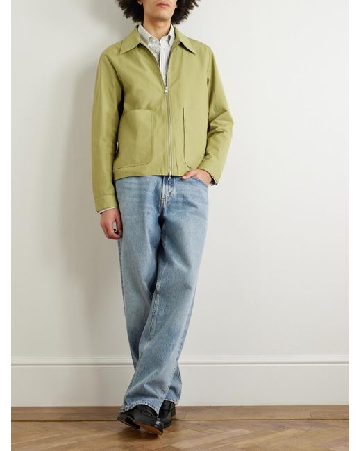 Gael Organic Cotton-Blend Jacket di NN07 in Green da Uomo