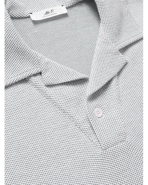 Mr P. Gray Organic Cotton-Piqué Polo Shirt for men