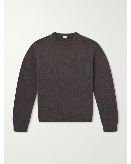 Totême Gray Camel Hair Knit Sweater for men
