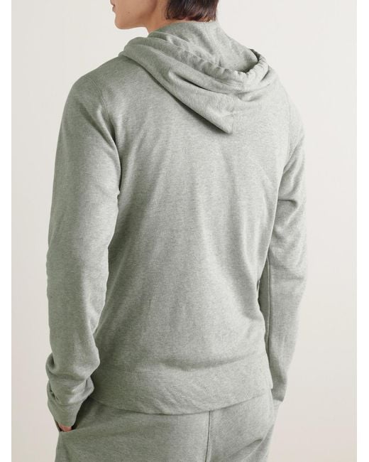 James Perse Gray Cotton-Jersey Zip-Up Hoodie for men