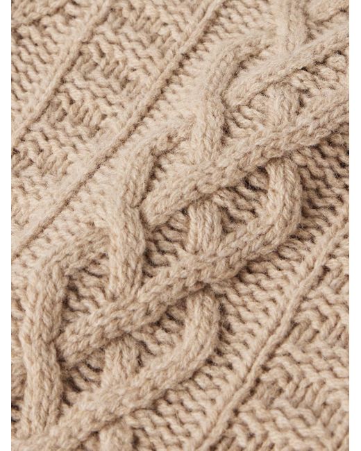 Howlin' By Morrison Natural Super Cult Slim-fit Cable-knit Virgin Wool Sweater for men