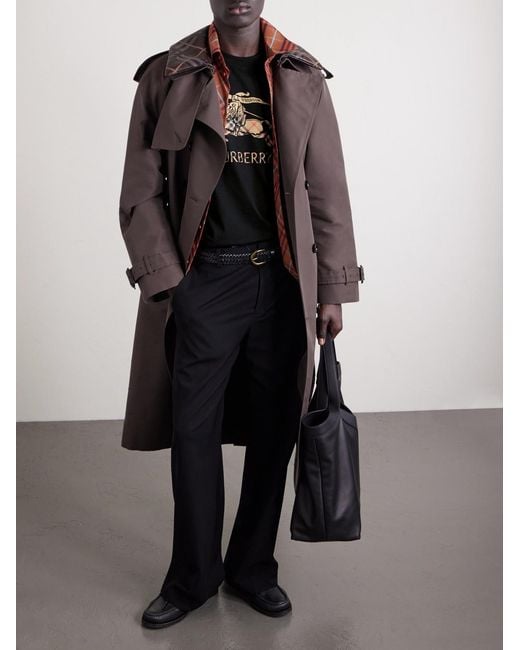 Burberry Blue Logo-print Cotton-jersey T-shirt for men