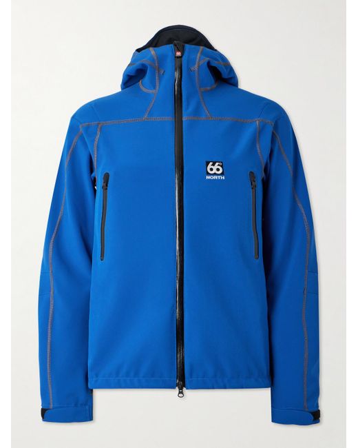 66 North Blue Vatnajökull Logo-embroidered Polartec® Power Shield® Pro Hooded Jacket for men