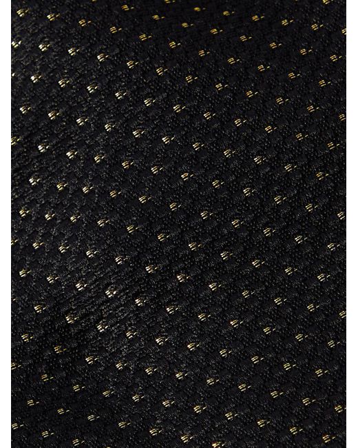 Brioni Black 8cm Metallic Silk-blend Jacquard Tie for men