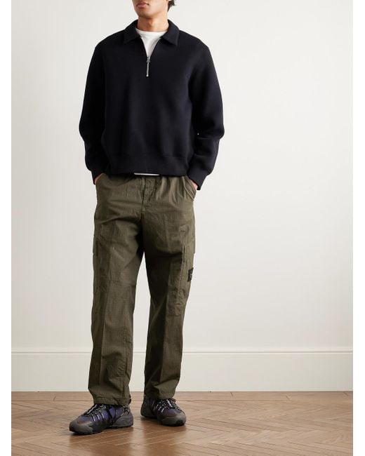 Stone Island Cargohose aus Ripstop aus einer Baumwollmischung in Stückfärbung in Green für Herren