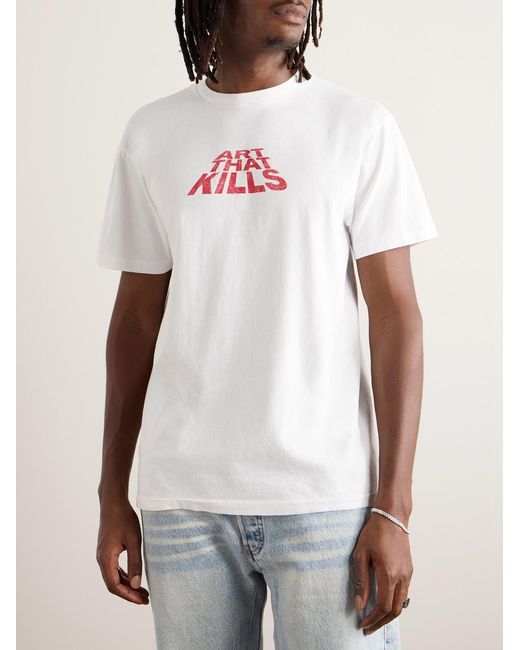 GALLERY DEPT. White Atk Printed Cotton-jersey T-shirt for men