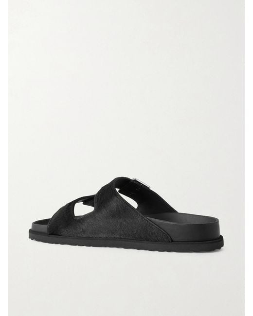 Birkenstock Black Arizona Calf Hair Sandals for men