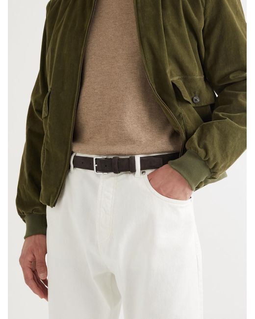 Mr P. Brown 3Cm Suede Belt for men