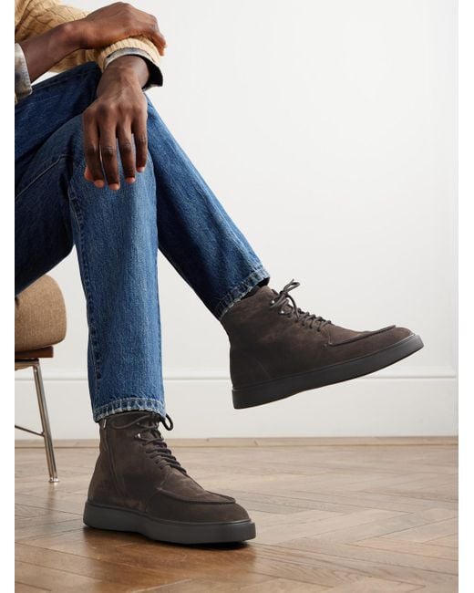 Officine Creative Frame 004 Suede Chukka Boots in Brown for  display picture 3