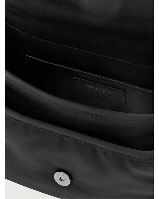 Saint Laurent Niki kleine Umhängetasche aus Shell mit Lederbesatz in Black für Herren