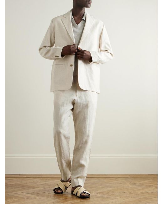 NN07 Natural Timo 1454 Linen Suit Jacket for men