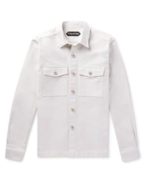 Tom Ford Cotton-canvas Overshirt in Natural for Men | Lyst
