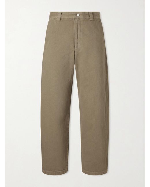 A.P.C. Natural Ville Cropped Straight-leg Cotton-gabardine Chinos for men