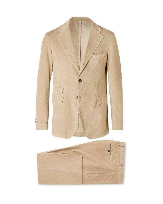 Massimo Alba Natural 007 Sloop Slim-fit Cotton-corduroy Suit for men