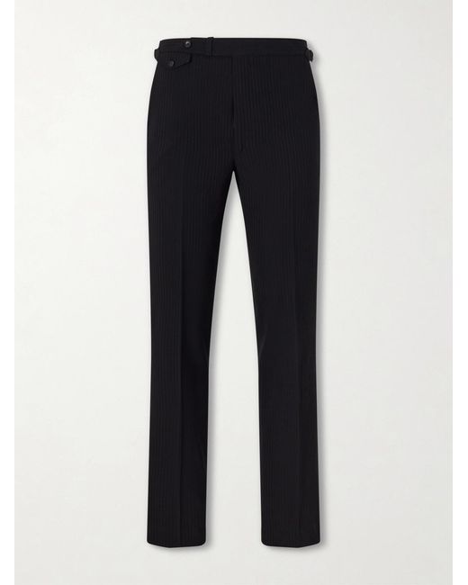J. Mueser Blue Waverly Straight-Leg Wool Seersucker Suit Trousers for men
