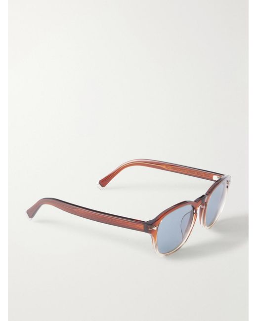 Brunello Cucinelli Brown Round-Frame Acetate Sunglasses for men