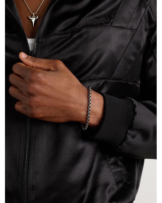 John Hardy Black Rhodium-plated Box Chain Bracelet for men