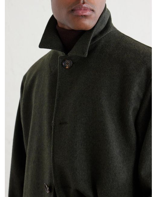 Caruso Black Rigoletto Wool Coat for men