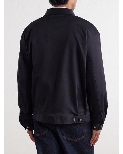 NN07 Blue Petrus 1420 Organic Stretch-Cotton Satin Jacket for men