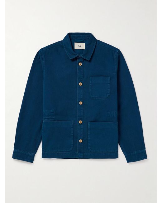 Folk Blue Assembly Cotton-twill Jacket for men