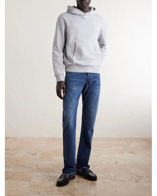 Givenchy White Logo-Embroidered Cotton-Jersey Hoodie for men