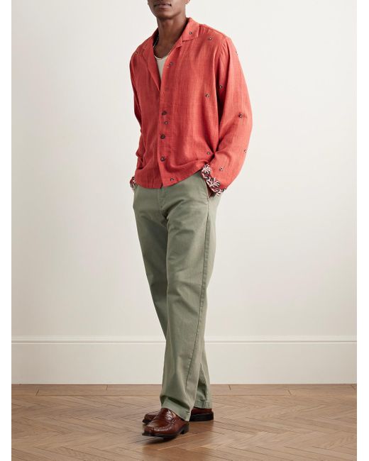 NN07 Green Aden 1923 Straight-leg Organic Cotton-blend Twill Chinos for men
