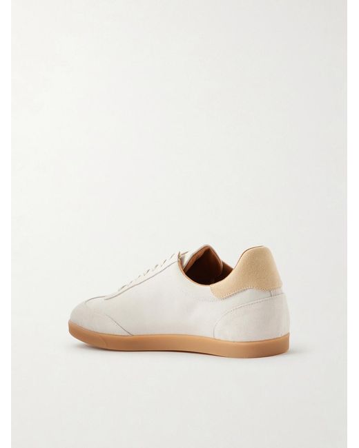Mr P. White Suede Sneakers for men
