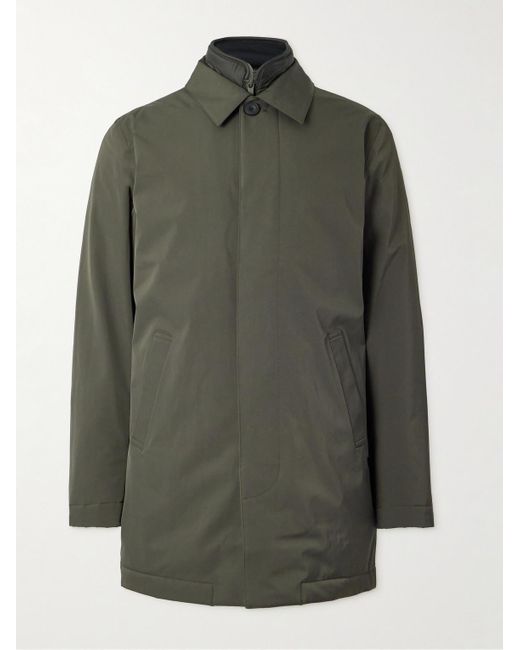 NN07 Green Blake 8240 Coated-Twill Trench Coat for men