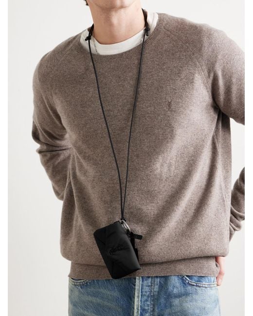 Pochette Trapuntata di Saint Laurent in Black da Uomo