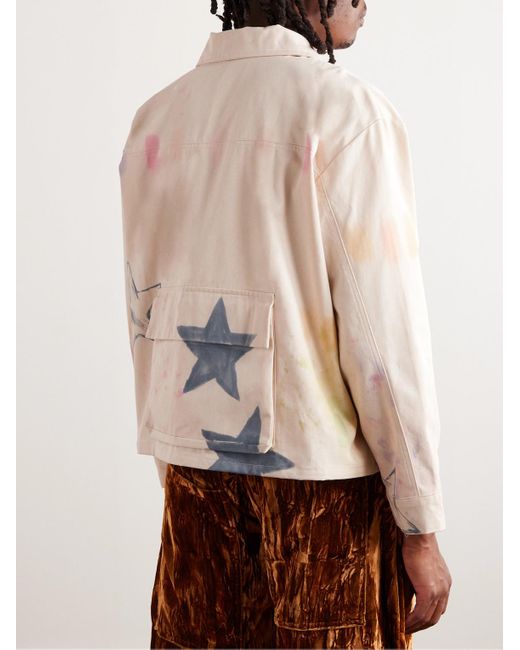 Collina Strada Natural Mechanic Printed Denim Jacket for men