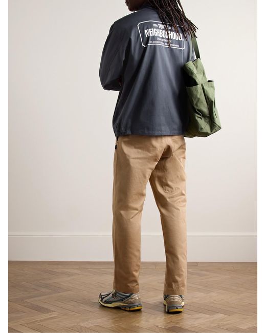 Neighborhood Blue Logo-Print Cotton-Twill Jacket for men