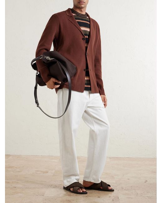 Slowear Brown Cotton-crepe Blazer for men
