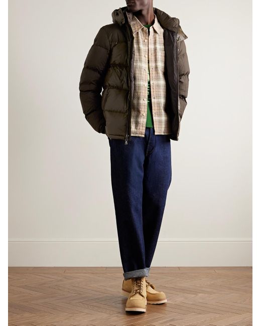 Polo Ralph Lauren Black The Gorham Twill-trimmed Quilted Glossed-shell Hooded Down Jacket for men