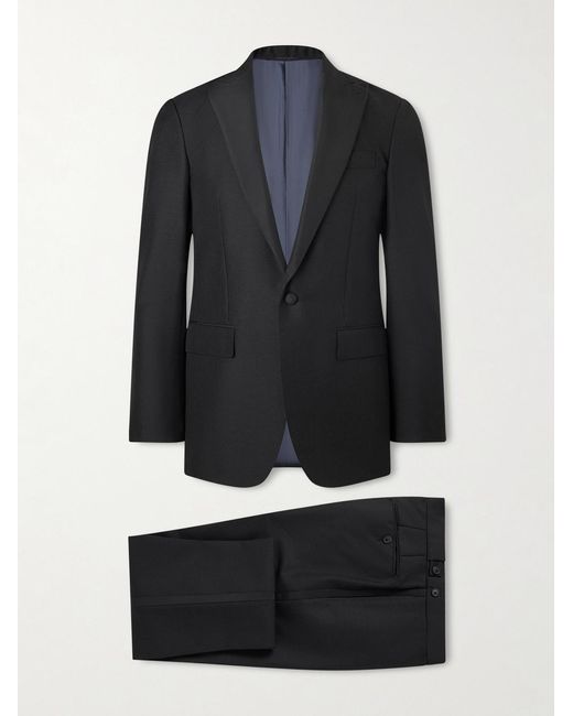 Kincaid No. 3 Wool And Mohair-Blend Tuxedo Jacket di Sid Mashburn in Blue da Uomo