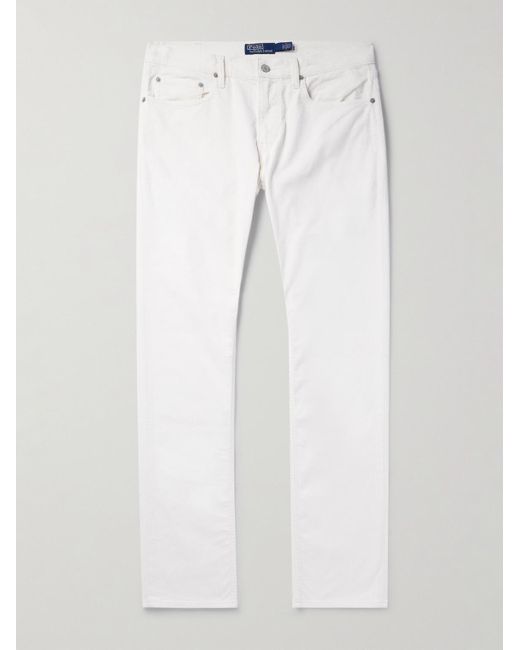 Polo Ralph Lauren White Sullivan Skinny-fit Cotton-blend Corduroy Trousers for men