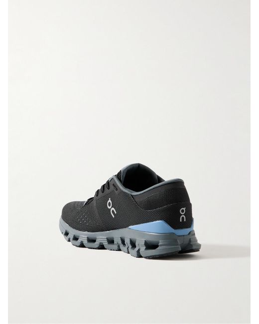 On Shoes Black Cloud X 4 Rubber-Trimmed Mesh Running Sneakers for men