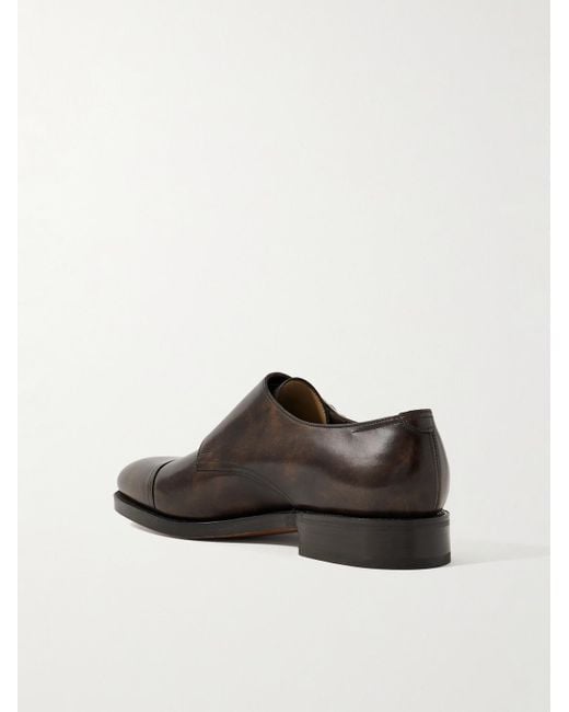 John Lobb Brown William Leather Monk-Strap Shoes for men