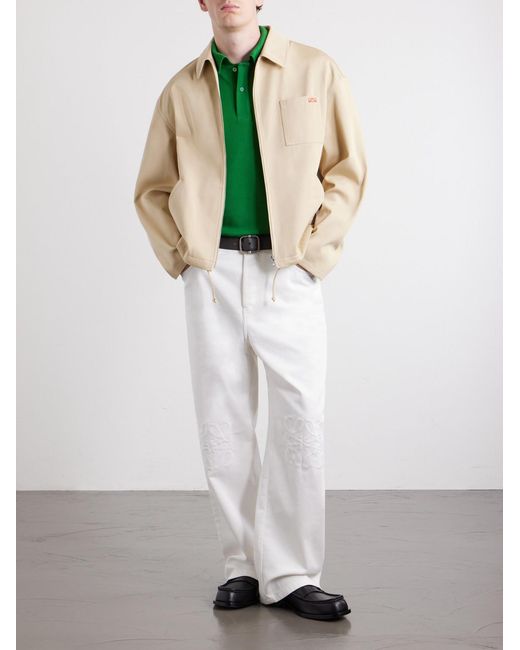 Loewe Natural Logo-Embroidered Cotton-Twill Jacket for men