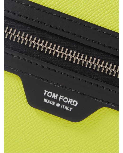 Tom Ford Yellow Full-grain Leather Wash Bag for men